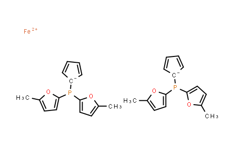 CAS No. 756824-22-3, 1,1'-Bis[bis(5-methyl-2-furanyl)phosphino]ferrocene