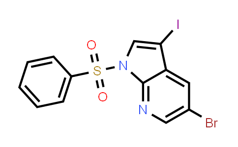 CAS No. 757978-19-1, 1-(Benzenesulfonyl)-5-bromo-3-iodo-1H-pyrrolo[2,3-b]pyridine