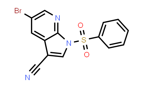 CAS No. 757978-34-0, 1H-Pyrrolo[2,3-b]pyridine-3-carbonitrile, 5-bromo-1-(phenylsulfonyl)-