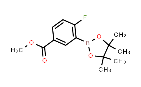 CAS No. 757982-31-3, Methyl 4-fluoro-3-(4,4,5,5-tetramethyl-1,3,2-dioxaborolan-2-yl)benzoate