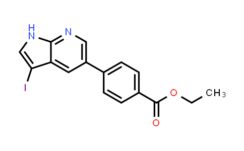 CAS No. 757983-02-1, Benzoic acid, 4-(3-iodo-1H-pyrrolo[2,3-b]pyridin-5-yl)-, ethyl ester