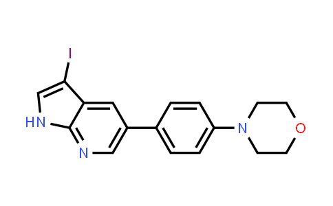 CAS No. 757983-04-3, 1H-Pyrrolo[2,3-b]pyridine, 3-iodo-5-[4-(4-morpholinyl)phenyl]-