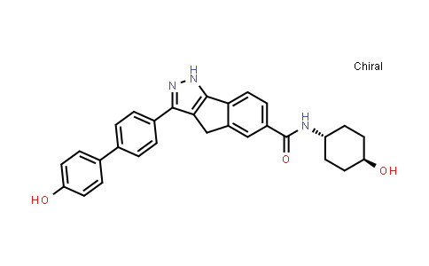 MC570667 | 760990-15-6 | Indeno[1,2-c]pyrazole-6-carboxamide, 1,4-dihydro-3-(4'-hydroxy[1,1'-biphenyl]-4-yl)-N-(trans-4-hydroxycyclohexyl)-