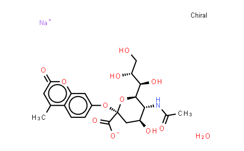 CAS No. 76204-02-9, N-Acetyl-2-O-(4-Methylumbelliferyl)-alpha-D-neuraminic Acid Sodium Salt