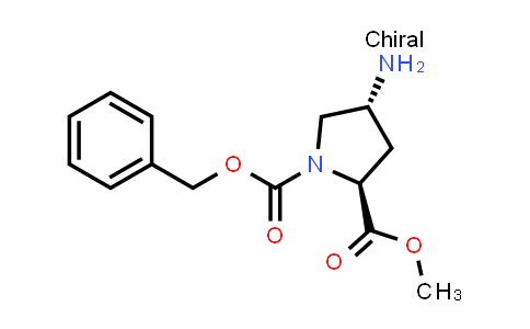 CAS No. 762233-34-1, 1-Benzyl 2-methyl (2S,4R)-4-aminopyrrolidine-1,2-dicarboxylate