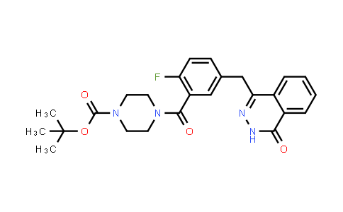 CAS No. 763114-04-1, tert-Butyl 4-(2-fluoro-5-((4-oxo-3,4-dihydrophthalazin-1-yl)methyl)benzoyl)piperazine-1-carboxylate