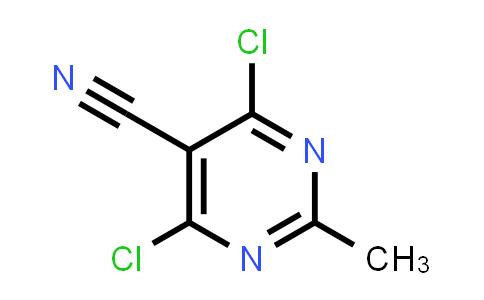 CAS No. 76574-36-2, 4,6-Dichloro-2-methylpyrimidine-5-carbonitrile