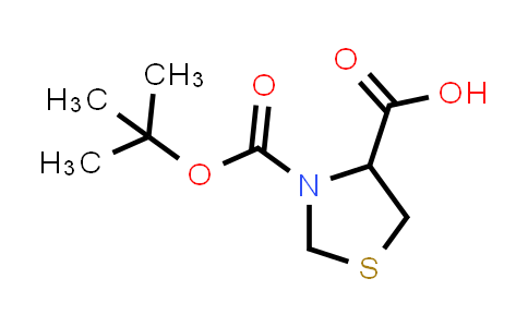 CAS No. 76587-66-1, 3-(tert-Butoxycarbonyl)thiazolidine-4-carboxylic acid