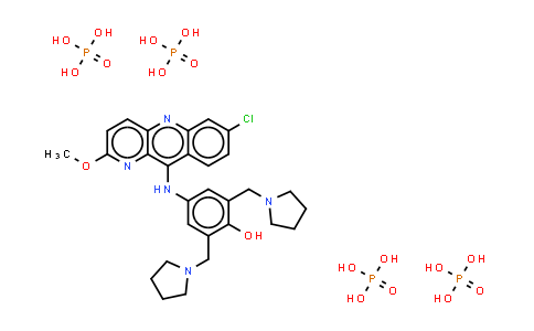 76748-86-2 | 4-[(7-氯-2-甲氧基-1,5-二氢吡啶并[3,2-b]喹啉-10-基)亚氨]-2,6-二(吡咯烷-1-基甲基)环己-2,5-二烯-1-酮磷酸盐 (1:4)