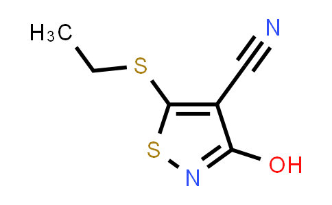 CAS No. 76857-13-1, 5-(Ethylthio)-3-hydroxyisothiazole-4-carbonitrile