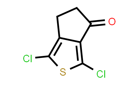 CAS No. 7687-79-8, 1,3-Dichloro-5,6-dihydro-4H-cyclopenta[c]thiophen-4-one