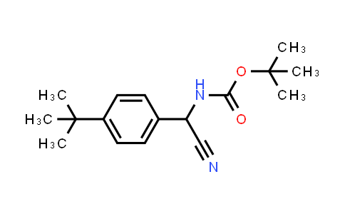 CAS No. 774225-35-3, tert-Butyl ((4-(tert-butyl)phenyl)(cyano)methyl)carbamate