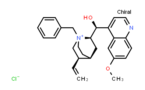 CAS No. 77481-82-4, (2R,4S,5R)-1-Benzyl-2-((S)-hydroxy(6-methoxyquinolin-4-yl)methyl)-5-vinylquinuclidin-1-ium chloride