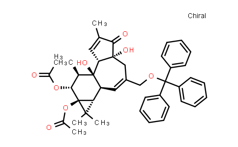 CAS No. 77495-83-1, (1aR,1bS,4aR,7aS,7bS,8R,9R,9aS)-4a,7b-Dihydroxy-1,1,6,8-tetramethyl-5-oxo-3-((trityloxy)methyl)-1,1a,1b,4,4a,5,7a,7b,8,9-decahydro-9aH-cyclopropa[3,4]benzo[1,2-e]azulene-9,9a-diyl diacetate