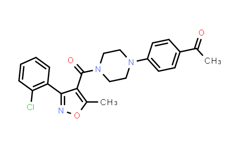 CAS No. 775300-34-0, Ethanone, 1-[4-[4-[[3-(2-chlorophenyl)-5-methyl-4-isoxazolyl]carbonyl]-1-piperazinyl]phenyl]-