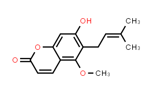 CAS No. 77636-11-4, 7-Hydroxy-5-methoxy-6-(3-methylbut-2-en-1-yl)-2H-chromen-2-one