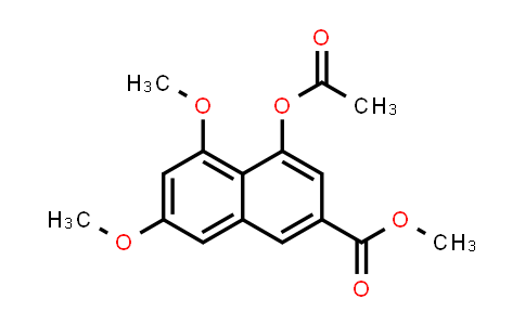 CAS No. 77729-56-7, 2-Naphthalenecarboxylic acid, 4-(acetyloxy)-5,7-dimethoxy-, methyl ester