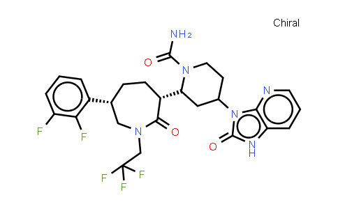781649-09-0 | N-[(3R,6S)-6-(2,3-二氟苯基)六氢-2-氧代-1-(2,2,2-三氟乙基)-1H-氮杂卓-3-基]-4-(2,3-二氢-2-氧代-1H-咪唑并[4,5-b]吡啶-1-基)-1-哌啶甲酰胺