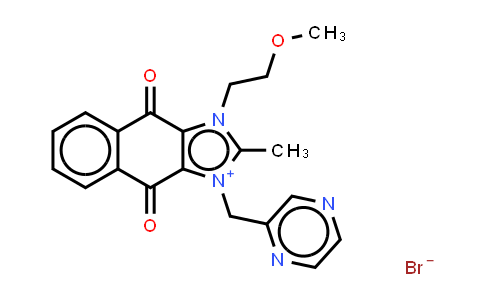 MC571763 | 781661-94-7 | 4,9-二氢-1-(2-甲氧基乙基)-2-甲基-4,9-二氧代-3-(2-吡嗪甲基)-1H-萘并[2,3-D]咪唑溴化物