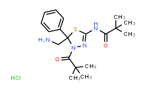 DY571765 | 781675-10-3 | N-(5-(aminomethyl)-5-phenyl-4-pivaloyl-4,5-dihydro-1,3,4-thiadiazol-2-yl)pivalamide hydrochloride