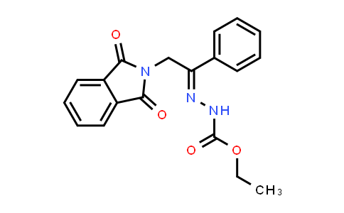 CAS No. 78301-70-9, Hydrazinecarboxylic acid, [2-(1,3-dihydro-1,3-dioxo-2H-isoindol-2-yl)-1-phenylethylidene]-, ethyl ester (9CI)