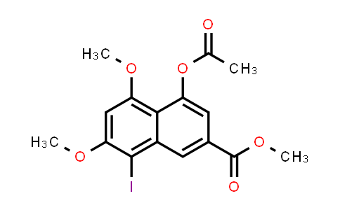 78395-62-7 | 2-Naphthalenecarboxylic acid, 4-(acetyloxy)-8-iodo-5,7-dimethoxy-, methyl ester