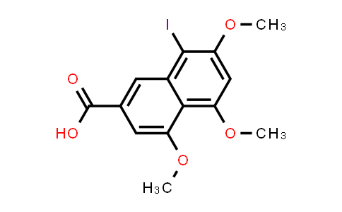 CAS No. 78395-64-9, 2-Naphthalenecarboxylic acid, 8-iodo-4,5,7-trimethoxy-