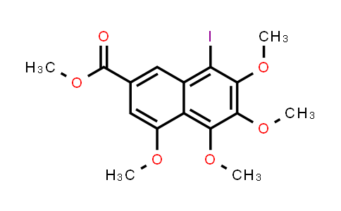 CAS No. 78395-67-2, 2-Naphthalenecarboxylic acid, 8-iodo-4,5,6,7-tetramethoxy-, methyl ester