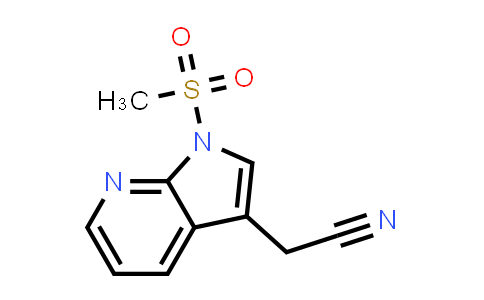 CAS No. 791066-27-8, 1H-Pyrrolo[2,3-b]pyridine-3-acetonitrile, 1-(methylsulfonyl)-