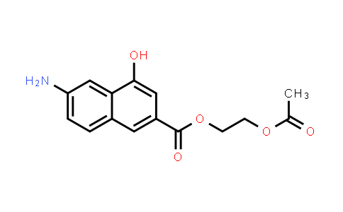 CAS No. 79290-09-8, 2-Naphthalenecarboxylic acid, 6-amino-4-hydroxy-, 2-(acetyloxy)ethyl ester