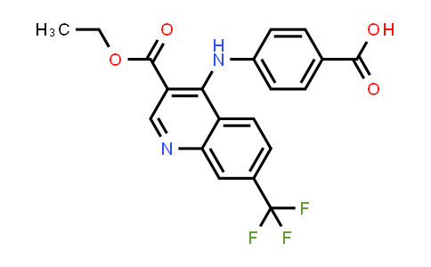 CAS No. 793627-43-7, 4-((3-(Ethoxycarbonyl)-7-(trifluoromethyl)quinolin-4-yl)amino)benzoic acid