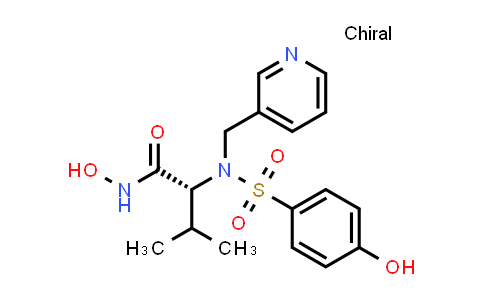 CAS No. 794497-90-8, Butanamide, N-hydroxy-2-[[(4-hydroxyphenyl)sulfonyl](3-pyridinylmethyl)amino]-3-methyl-, (2R)-