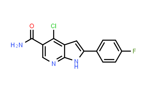 CAS No. 796032-92-3, 1H-Pyrrolo[2,3-b]pyridine-5-carboxamide, 4-chloro-2-(4-fluorophenyl)-