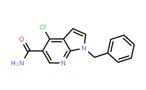 CAS No. 796032-99-0, 1H-Pyrrolo[2,3-b]pyridine-5-carboxamide, 4-chloro-1-(phenylmethyl)-