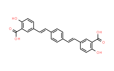 CAS No. 796049-51-9, 5-[(E)-2-{4-[(E)-2-(3-carboxy-4-hydroxyphenyl)ethenyl]phenyl}ethenyl]-2-hydroxybenzoic acid