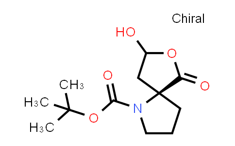 CAS No. 797760-59-9, 7-Oxa-1-azaspiro[4.4]nonane-1-carboxylic acid, 8-hydroxy-6-oxo-, 1,1-dimethylethyl ester, (5S)-