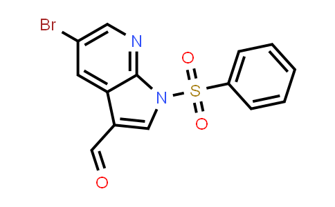 CAS No. 799269-84-4, 1H-Pyrrolo[2,3-b]pyridine-3-carboxaldehyde, 5-bromo-1-(phenylsulfonyl)-