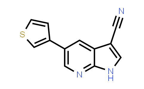 CAS No. 799269-98-0, 1H-Pyrrolo[2,3-b]pyridine-3-carbonitrile, 5-(3-thienyl)-