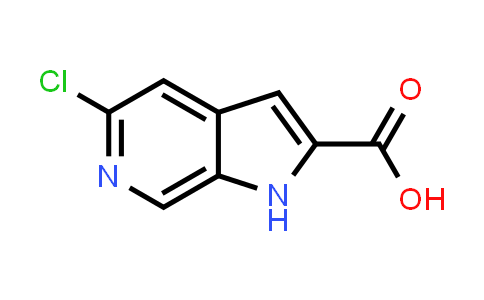 CAS No. 800401-68-7, 5-Chloro-1H-pyrrolo[2,3-c]pyridine-2-carboxylic acid