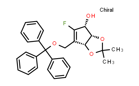 CAS No. 805245-42-5, (3AS,4R,6aR)-5-fluoro-2,2-dimethyl-6-((trityloxy)methyl)-4,6a-dihydro-3aH-cyclopenta[d][1,3]dioxol-4-ol