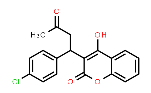 CAS No. 81-82-3, 3-(1-(4-Chlorophenyl)-3-oxobutyl)-4-hydroxy-2H-chromen-2-one