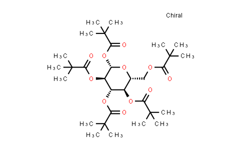 CAS No. 81058-26-6, (2S,3R,4S,5R,6R)-6-((pivaloyloxy)methyl)tetrahydro-2H-pyran-2,3,4,5-tetrayl tetrakis(2,2-dimethylpropanoate)