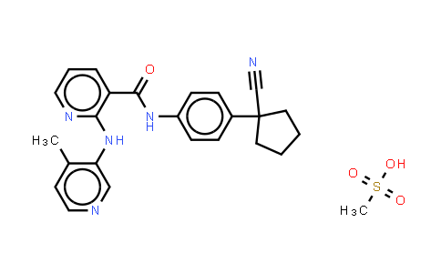811803-05-1 | N-[4-(1-氰基环戊基)苯基]-2-[(4-吡啶甲基)氨基]-3-吡啶甲酰胺甲磺酸盐