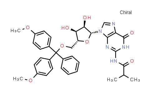CAS No. 81246-83-5, 5'-O-(4,4'-Dimethoxytrityl)-N 2-isobutyryl-guanosine