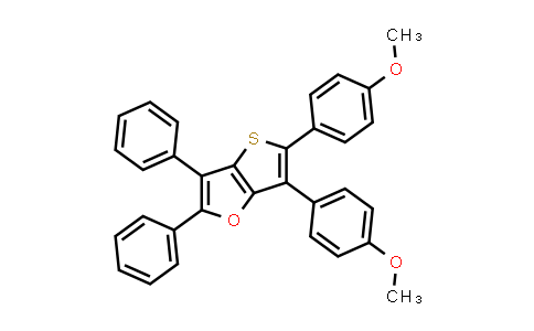 CAS No. 81385-77-5, Thieno[3,2-b]furan, 5,6-bis(4-methoxyphenyl)-2,3-diphenyl-