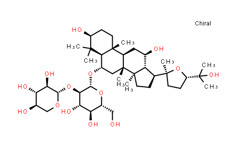 81534-63-6 | (3β,6α,12β,24S)-3,12,25-三羟基-20,24-环氧达玛烷-6-基 2-O-β-D-吡喃木糖基-β-D-吡喃葡萄糖苷