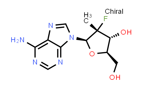 CAS No. 818374-78-6, (2R,3R,4R,5R)-5-(6-Amino-9H-purin-9-yl)-4-fluoro-2-(hydroxymethyl)-4-methyloxolan-3-ol