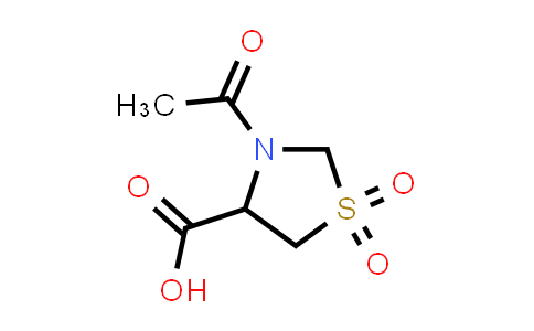CAS No. 82018-04-0, 3-Acetyl-1,3-thiazolidine-4-carboxylic acid 1,1-dioxide