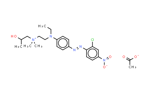 CAS No. 82205-20-7, 2-4-(2-Chloro-4-nitrophenyl)azophenylethylaminoethyl(2-hydroxypropyl)dimethylammonium (acetate)
