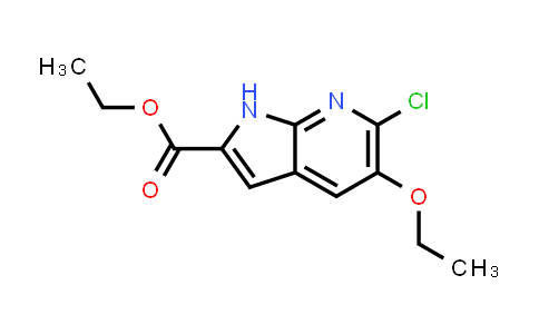 CAS No. 823217-63-6, 1H-Pyrrolo[2,3-b]pyridine-2-carboxylic acid, 6-chloro-5-ethoxy-, ethyl ester